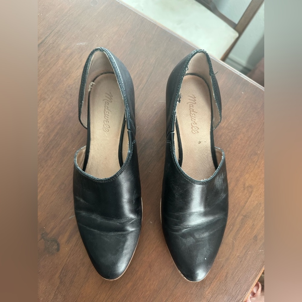 Madewell Leather Luxor Asymmetrical Heel